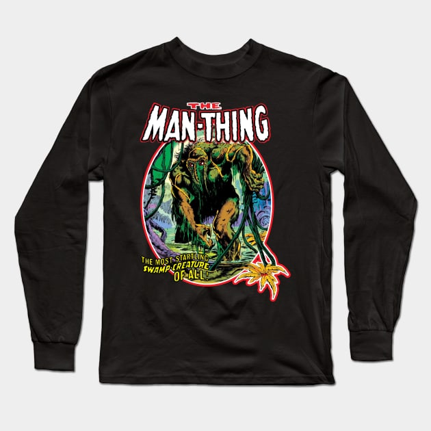 VINTAGE HORROR MAN-THING 1974 Long Sleeve T-Shirt by AxLSTORE